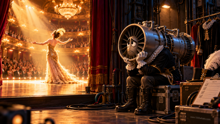 Missing money problem featured image showing a power generator as a theatre understudy waiting backstage while the main performer is on stage.